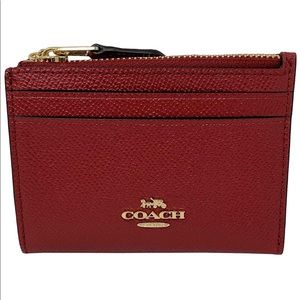 NWT! Coach mini skinny ID keyring cardcase zip top